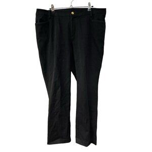 Lauren Ralph Lauren Women Pants Dress Pants 14W Black Cotton Spandex